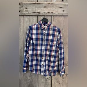 J. Crew Slim Blue/Red Plaid Summer-weight Flannel